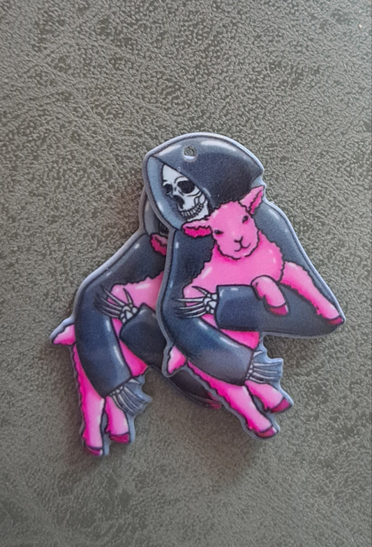 Acrylic "Innocent Death" Earrings
