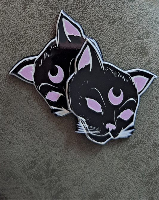 Acrylic "Celestial Cat" Earrings