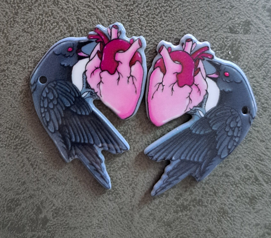 Acrylic "Crow" Earrings