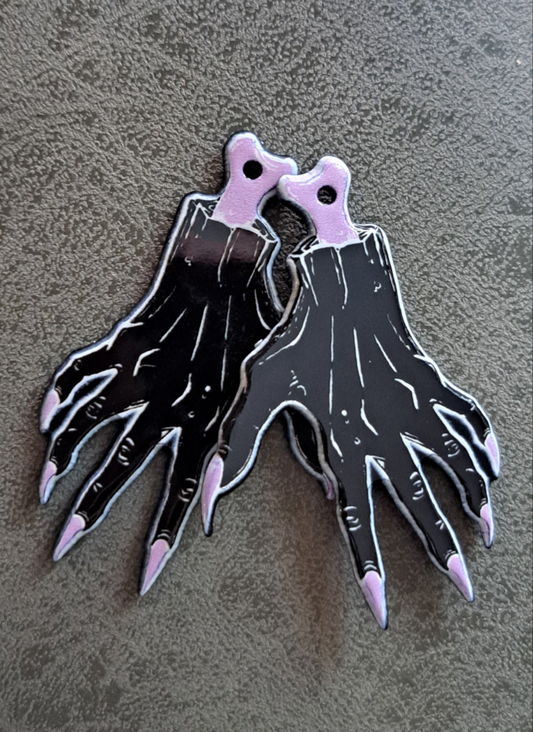 Acrylic "Creepy  Hands" Earrings