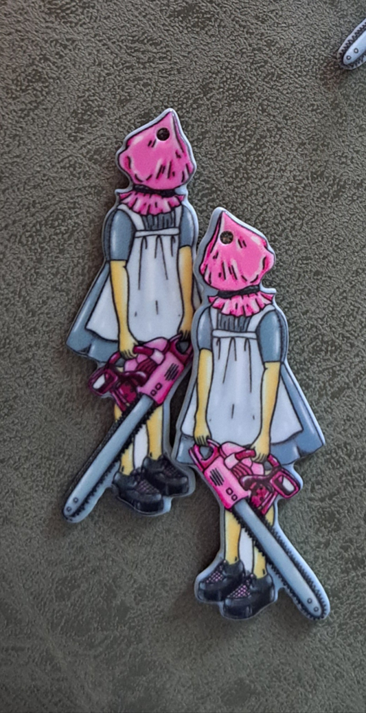 Acrylic "Chainsaw Girl" Earrings