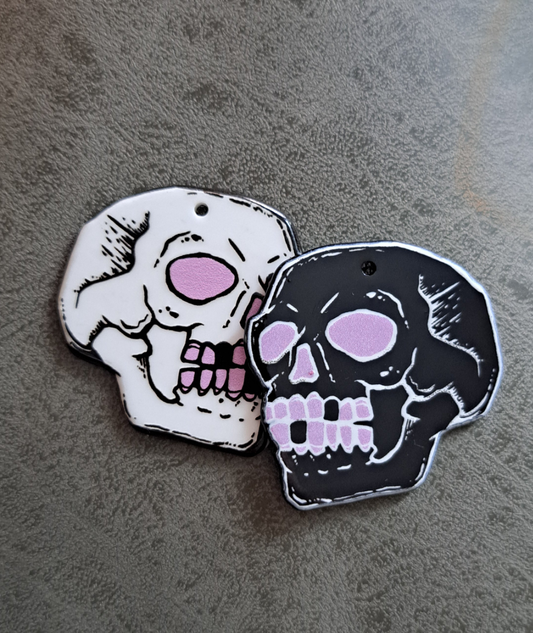 Acrylic "Inverted Skulls" Earrings