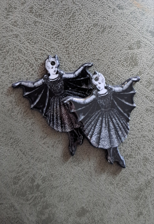 Acrylic "Vintage Batgirl" Earrings