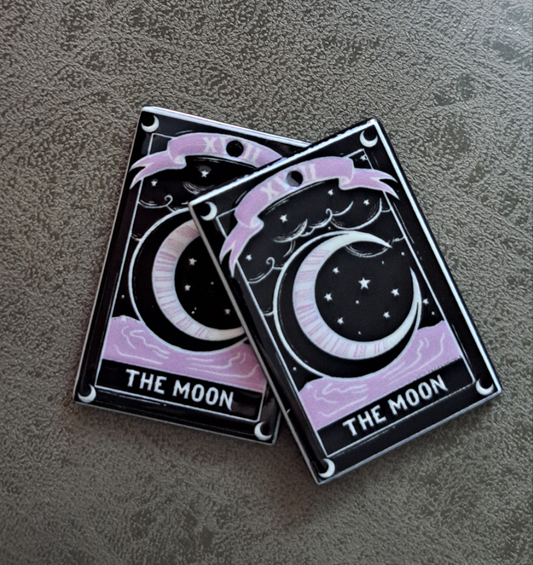Acrylic "The Moon" Earrings