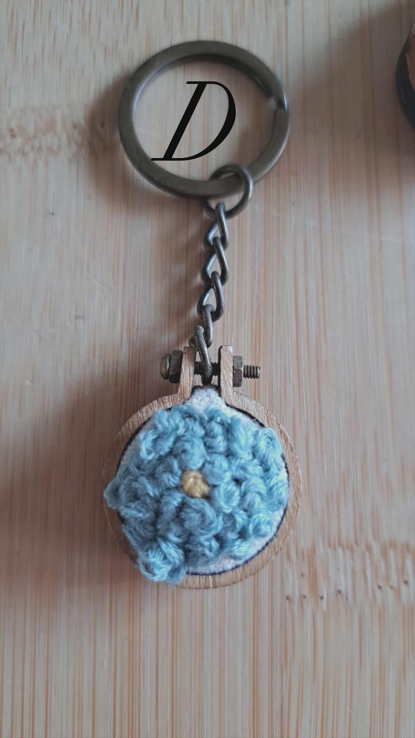 Handcrafted Embroidered Flower Keychains