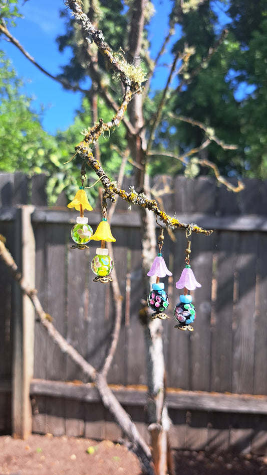 Handcrafted Antique Lamp Dangle Earrings