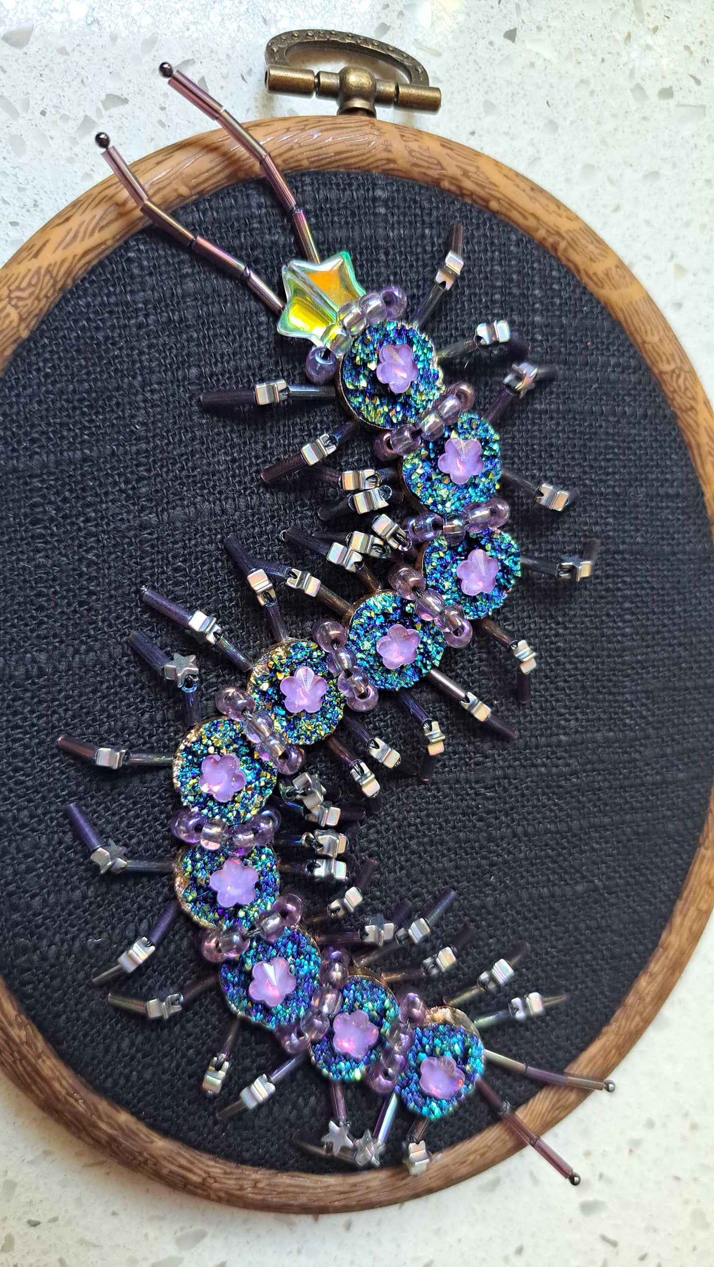 Handcrafted "Galactic" Centipede Wall Hanger