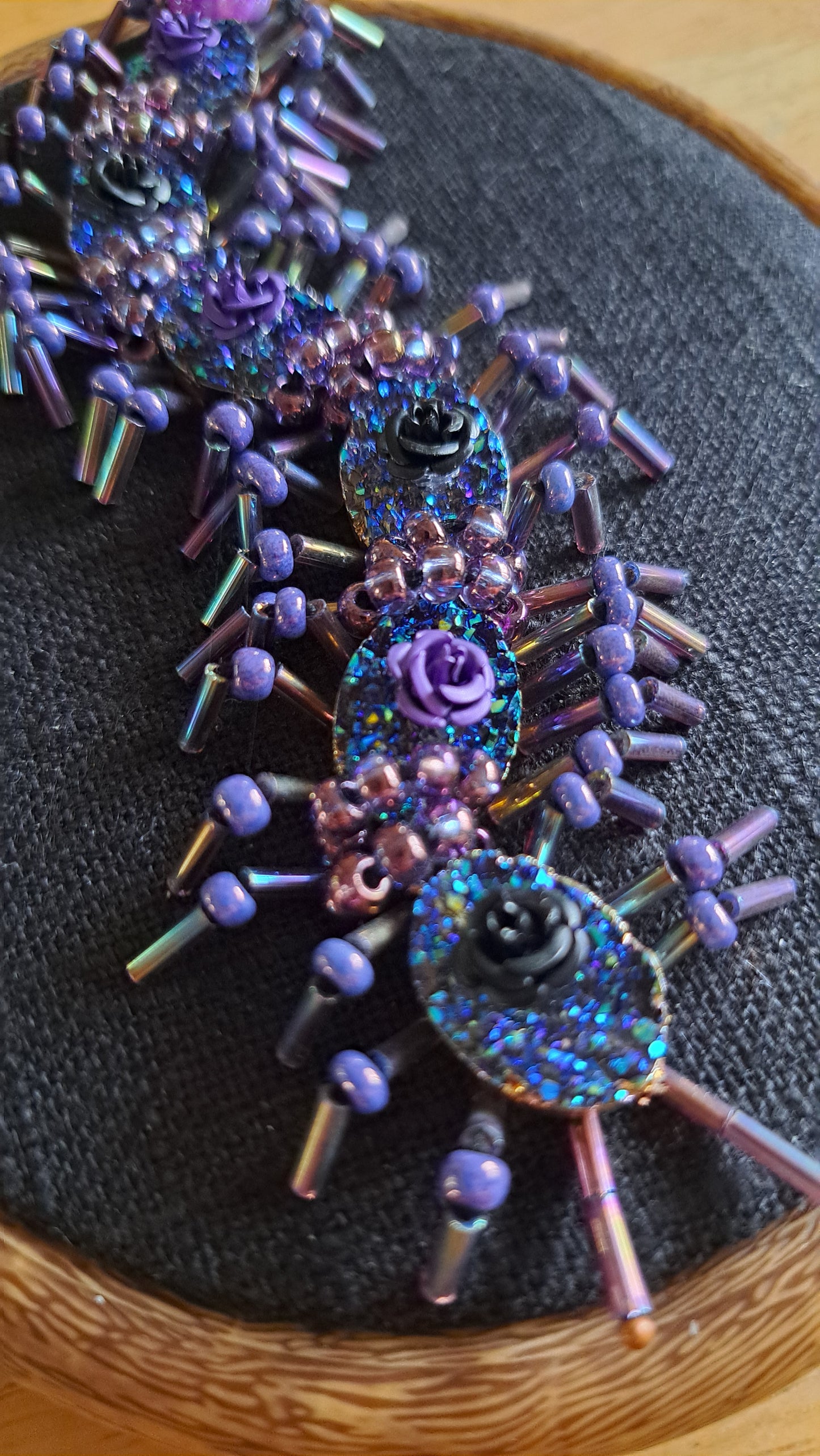 Hancrafted Galactic Floral Centipede