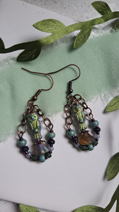 Handcrafted Owl Dangle Earrings