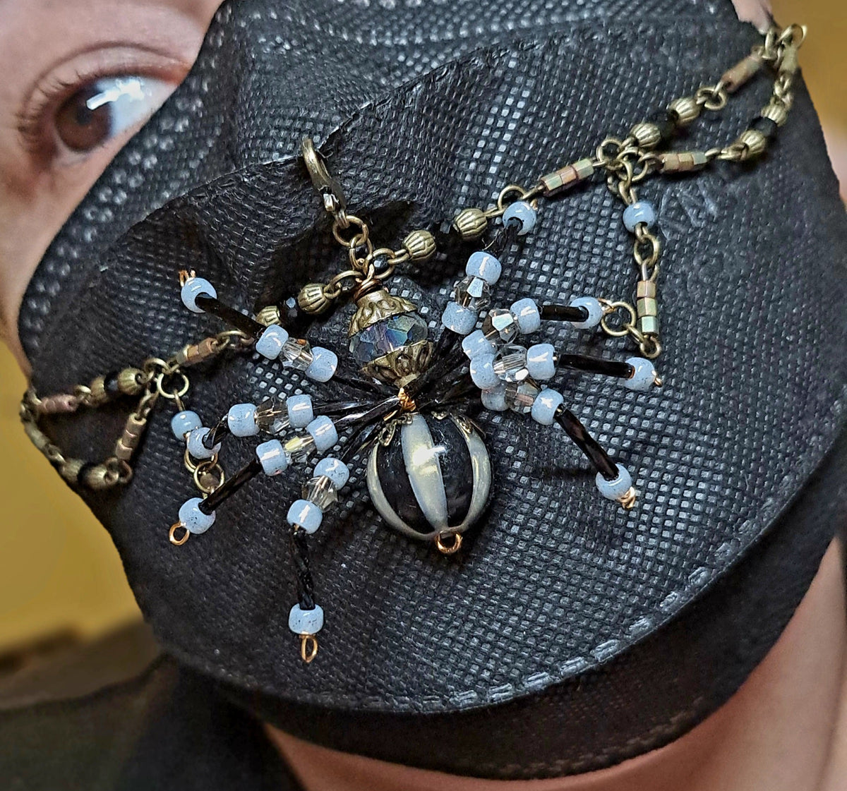 Handcrafted Spider Mask Chain