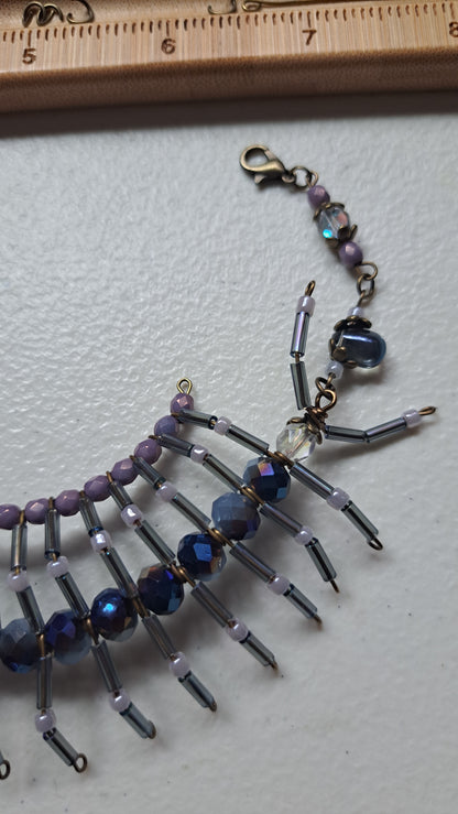 Handcrafted "Dusty Blue Maskipede" Mask Chain