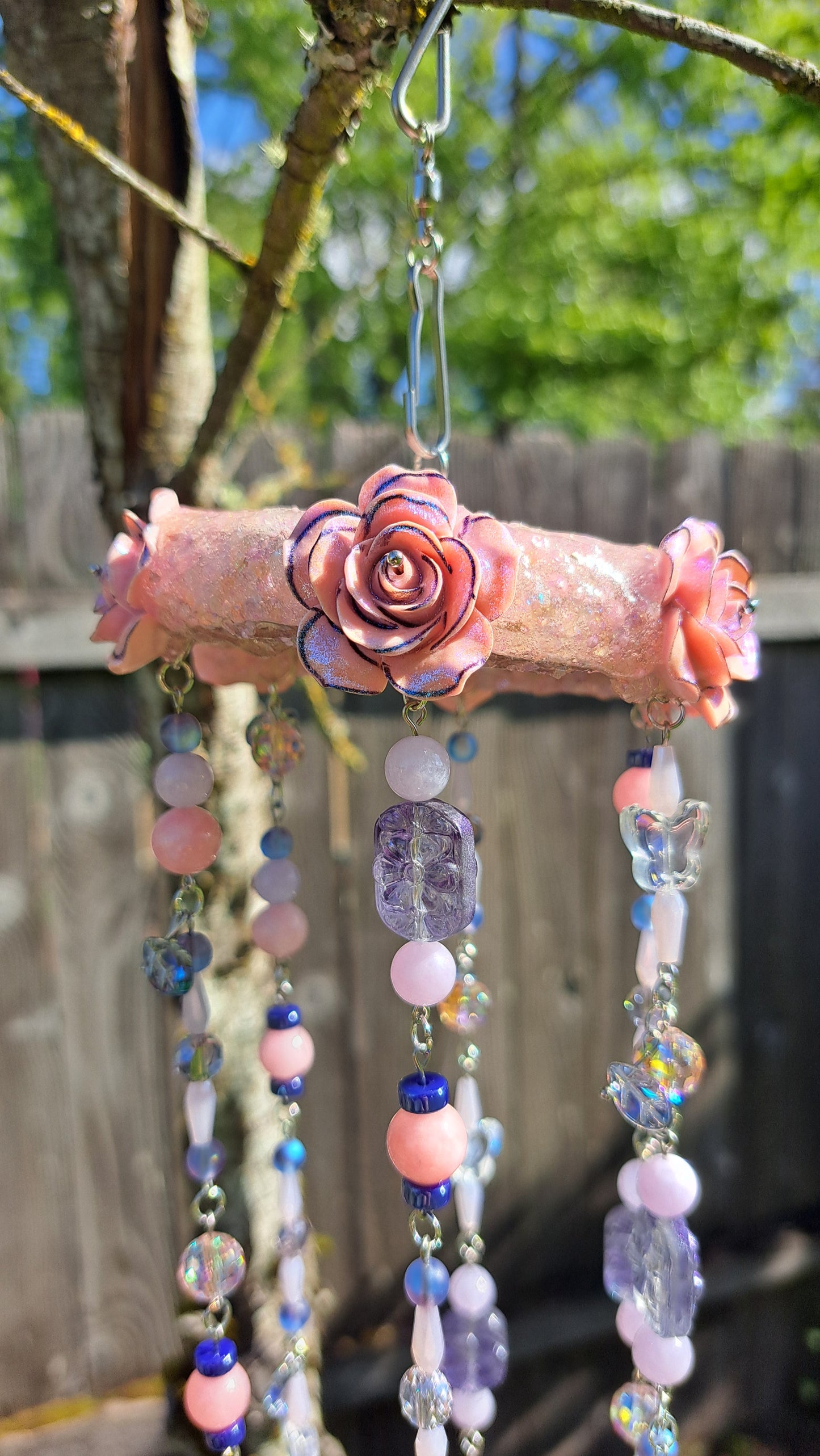 "Blushing Blues" Bead Suncatcher