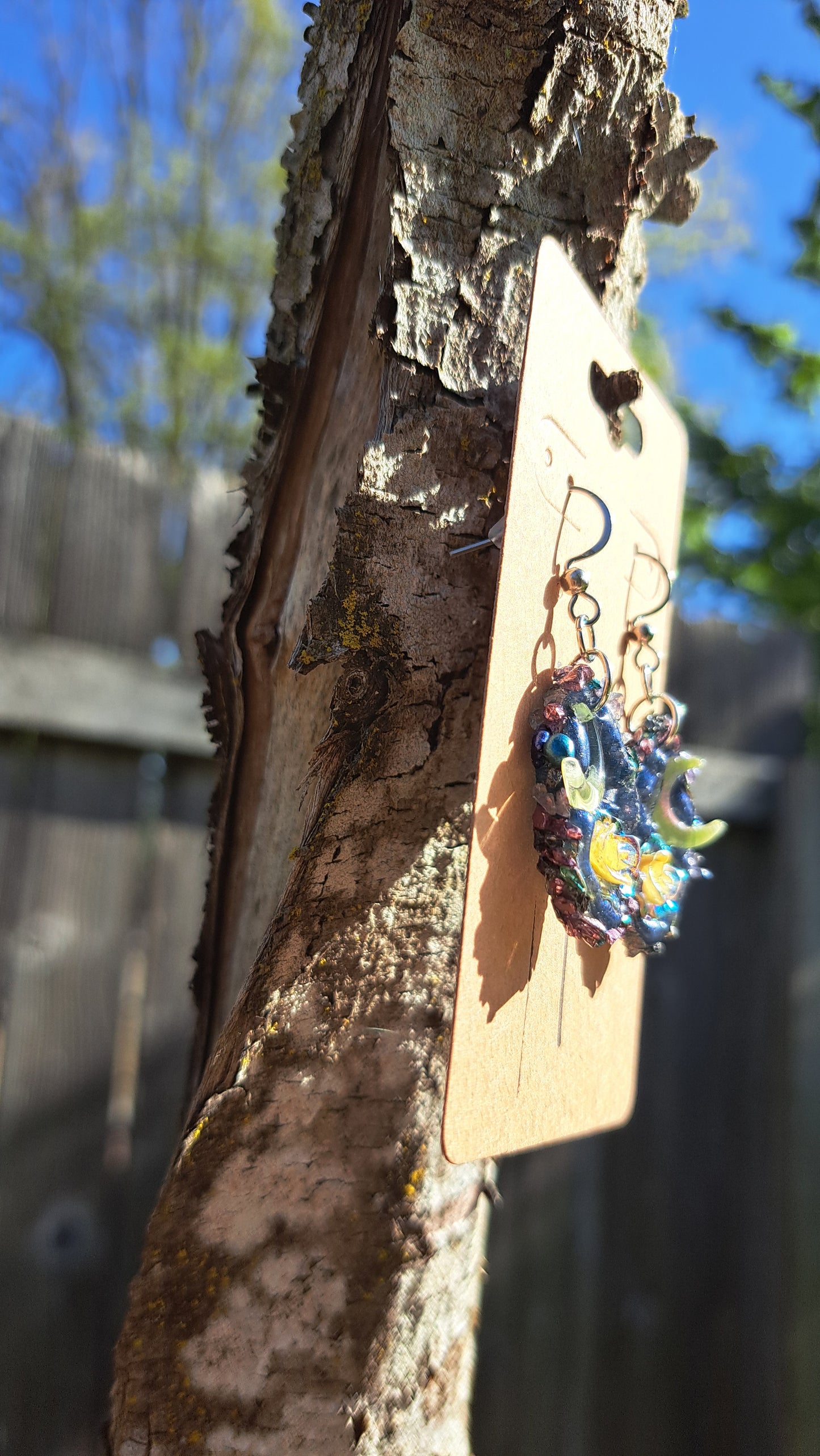 "Moonlight Flowers" Dangle Earrings