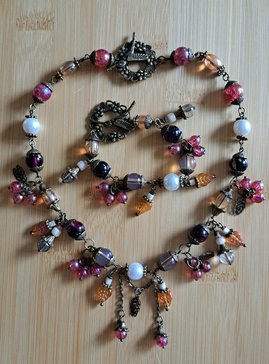 Handcrafted "Autumn" Beaded Jewlery Set