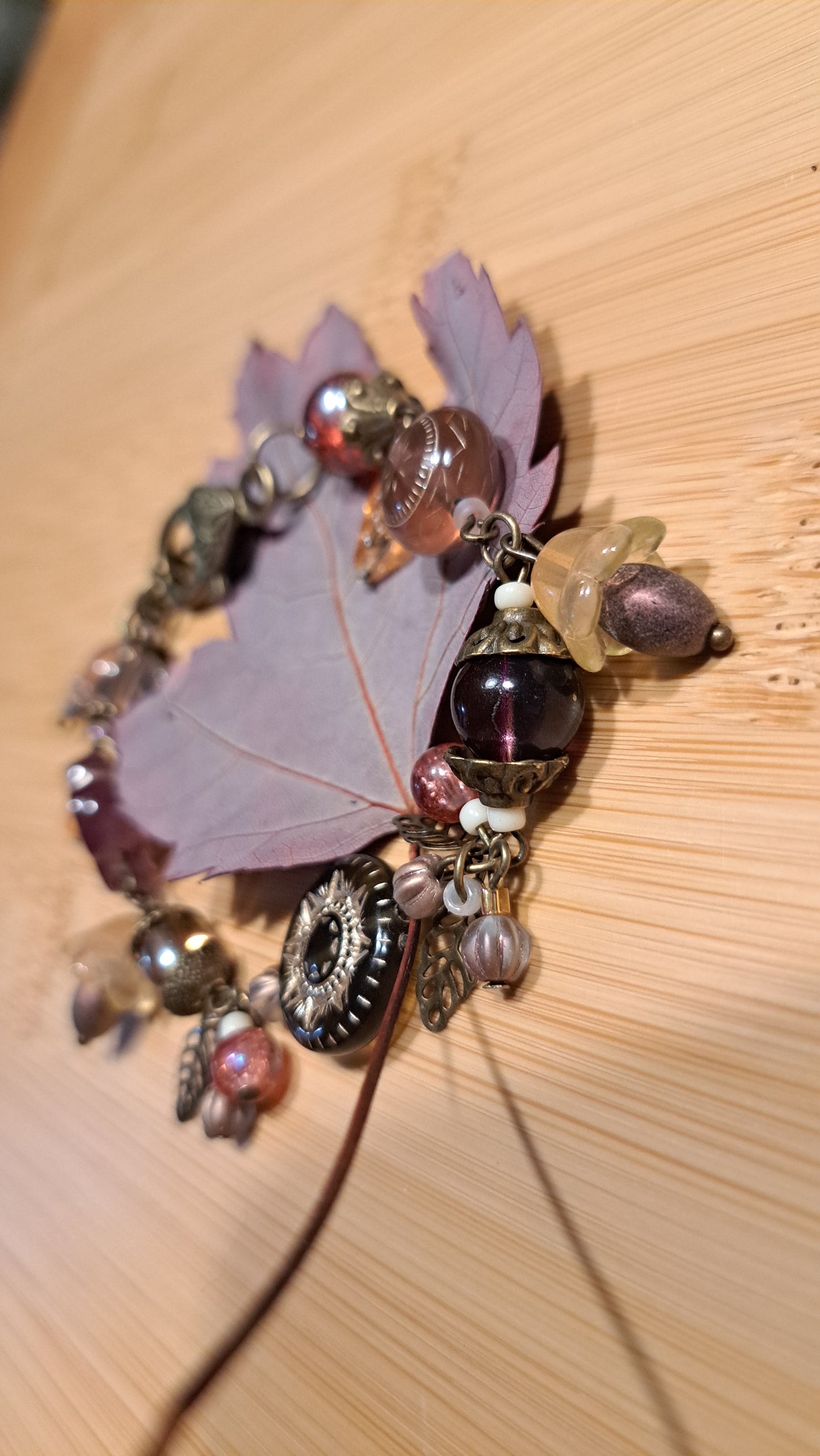 Handcrafted Glass/Acrylic Bead Bracelet