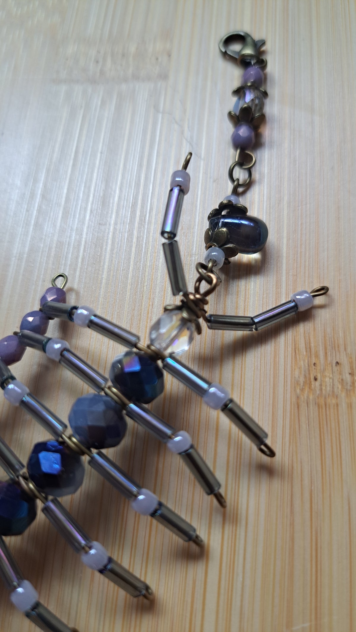 Handcrafted "Dusty Blue Maskipede" Mask Chain