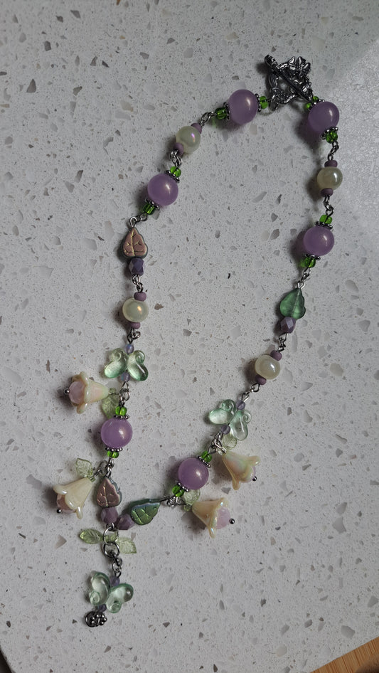 Handcrafted "Butterflies & Blooms" Necklace
