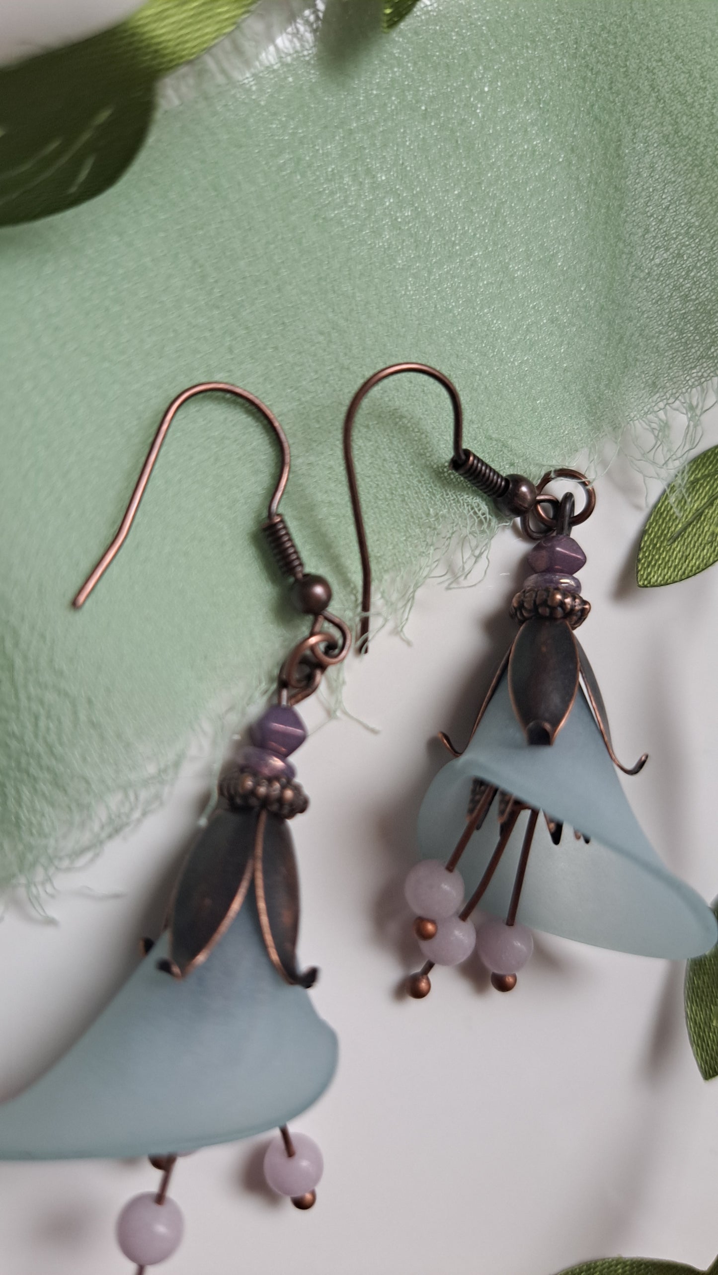 Handcrafted "Calla Lily Lantern" Earrings