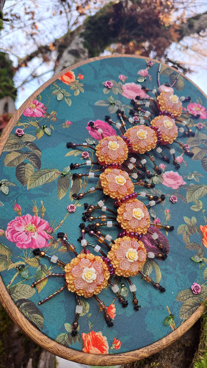 Hancrafted Floral Centipede Wall Hanger