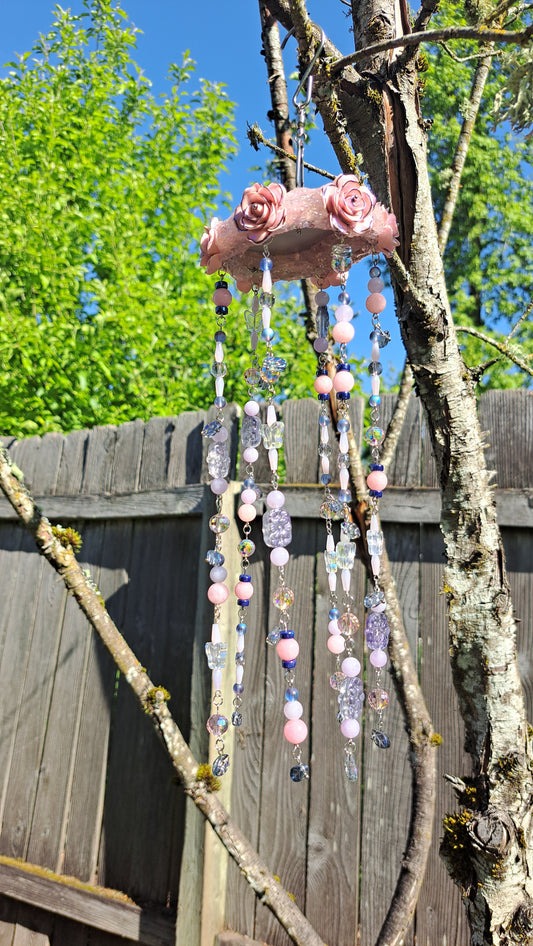 "Blushing Blues" Bead Suncatcher