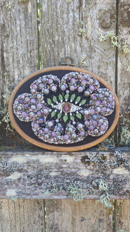 "Awakened From The Storm" Handcrafted Embroidered Wall Hanger