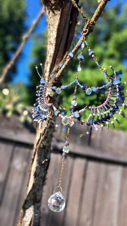 Handcrafted "Dusty Blue" Centipede Suncatcher