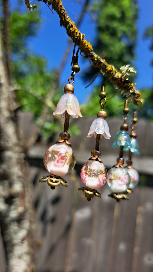 Handcrafted Antique Lamps Dangle Earrings
