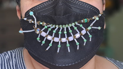 Handcrafted "Sweet Pea Maskipede" Mask Chain