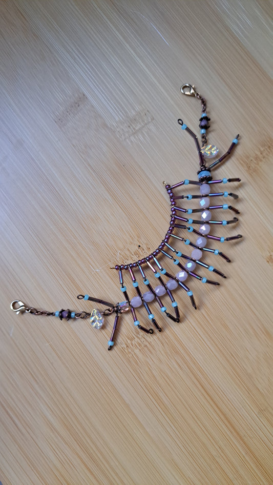 Handcrafted "Blue/Lavendar Maskipede" Mask Chain