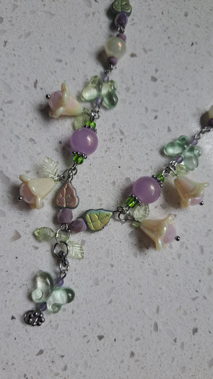 Handcrafted "Butterflies & Blooms" Necklace