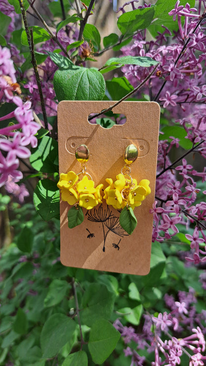 "Buttercup Flower" Dangle Earring