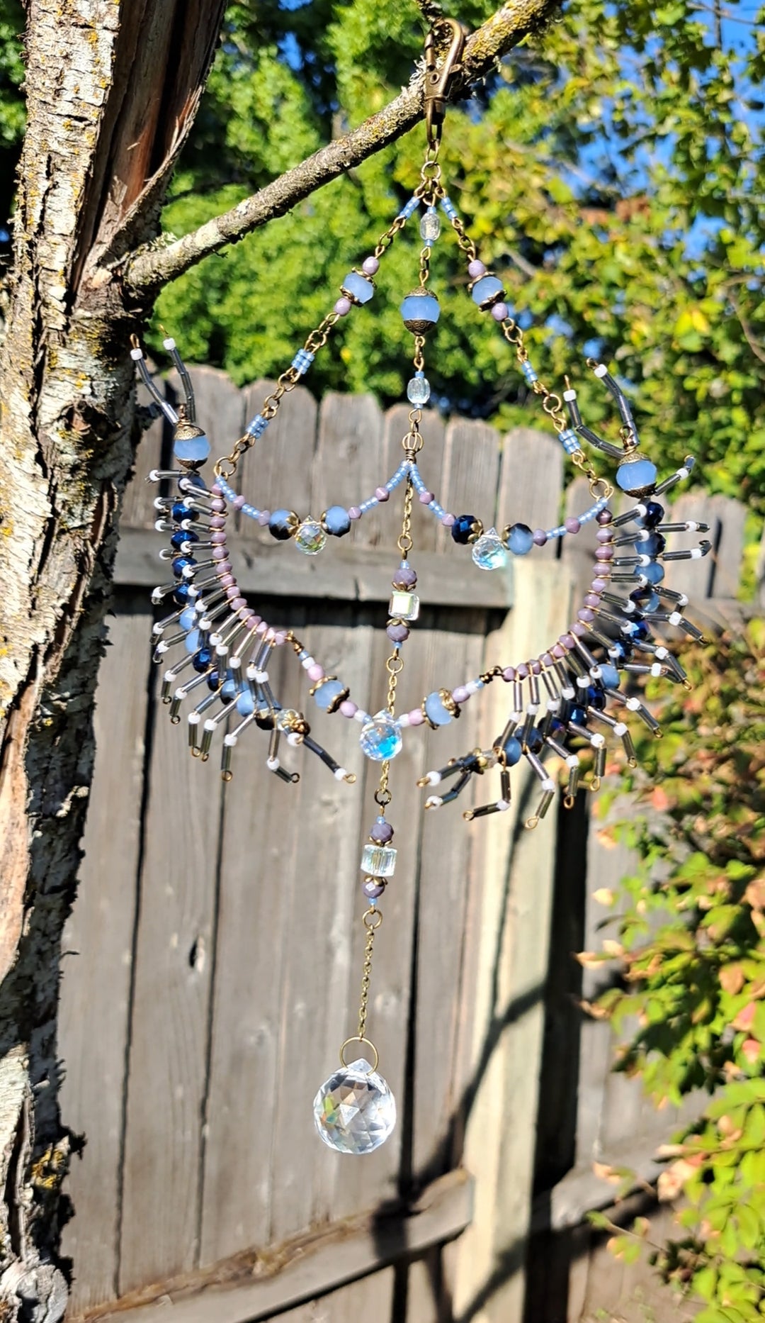 Handcrafted "Dusty Blue" Centipede Suncatcher