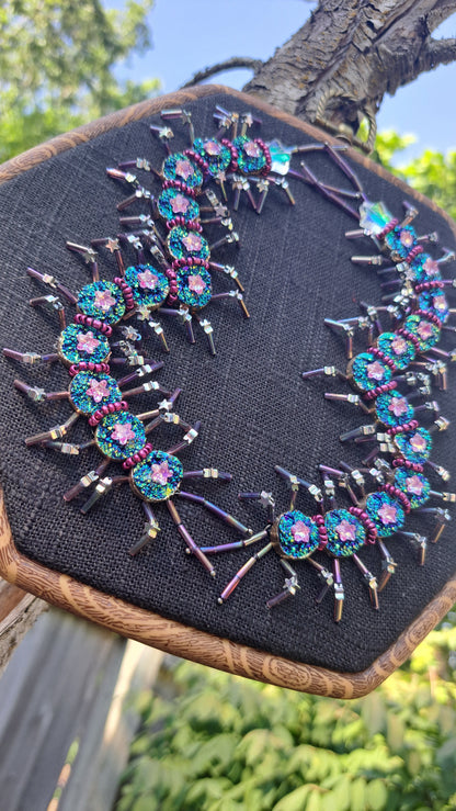 Handcrafted "Galactic Lovers" Centipede Wall Hanger