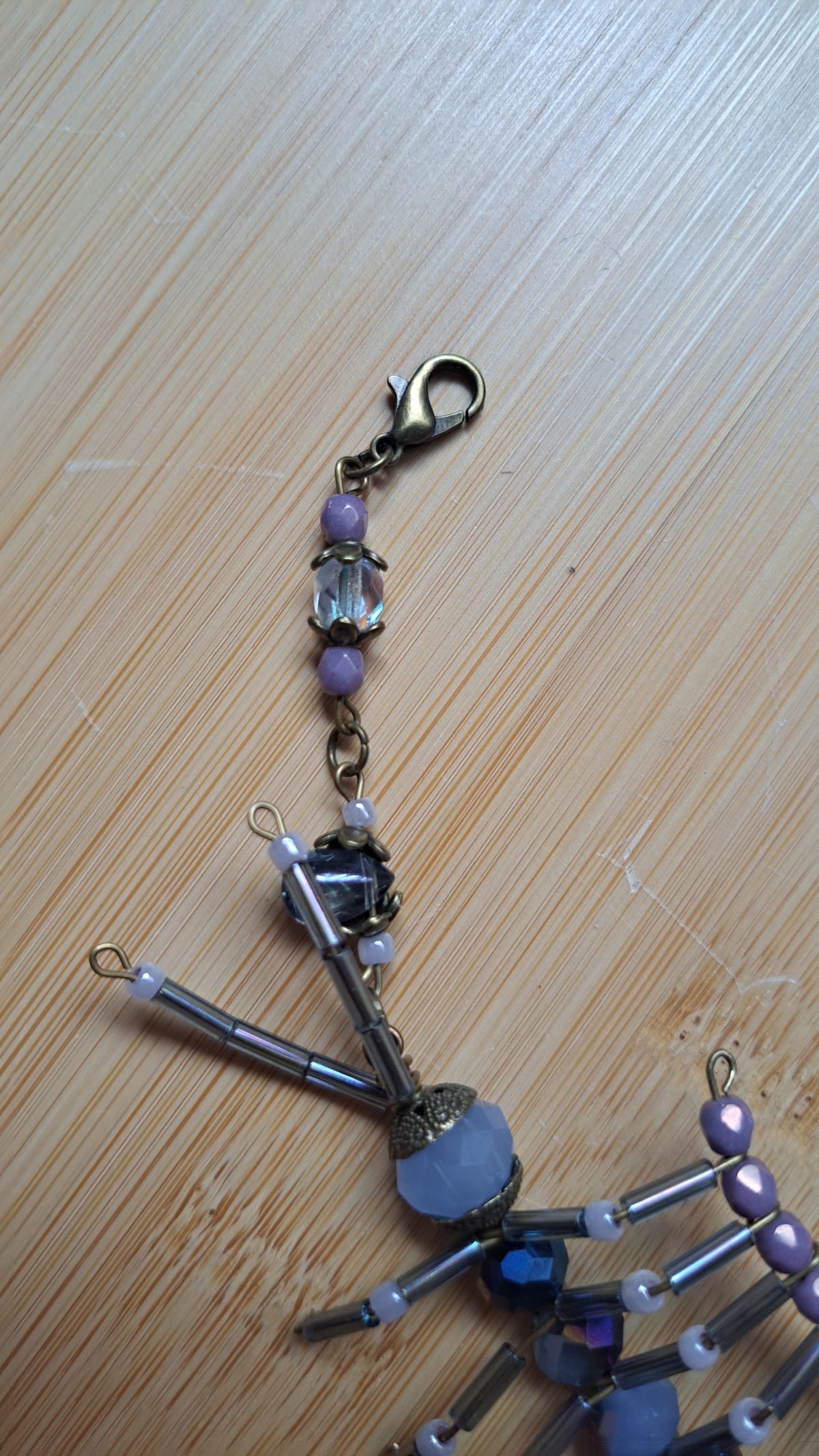 Handcrafted "Dusty Blue Maskipede" Mask Chain