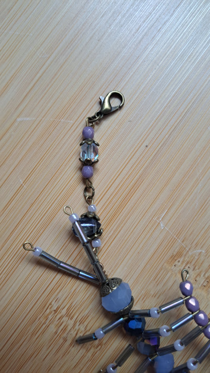 Handcrafted "Dusty Blue Maskipede" Mask Chain