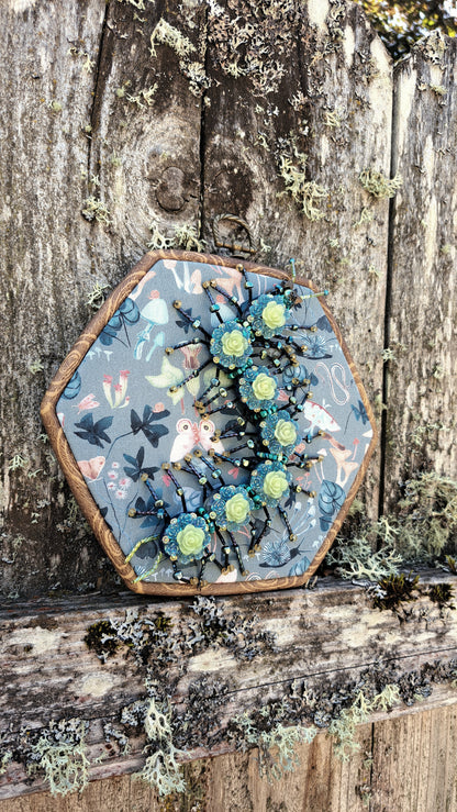 Handcrafted Floral Centipede Wall Hanger