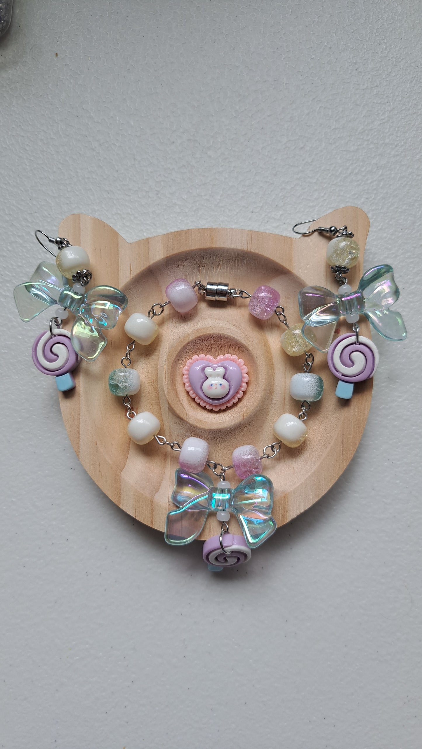 Handcrafted Yummy Pastel Earring/Braclet Set