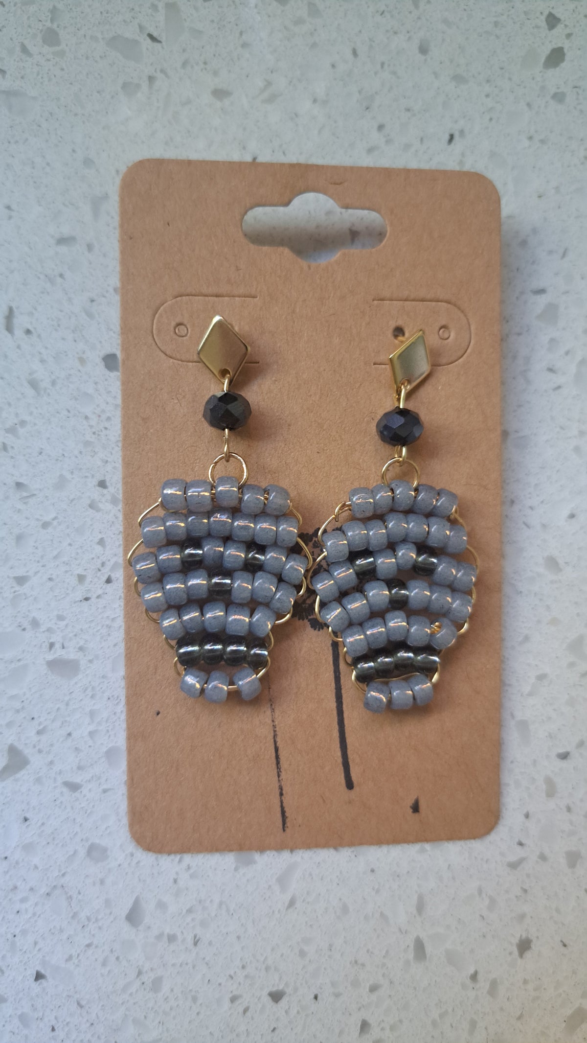Handcrafted Beaded Skull Earrings