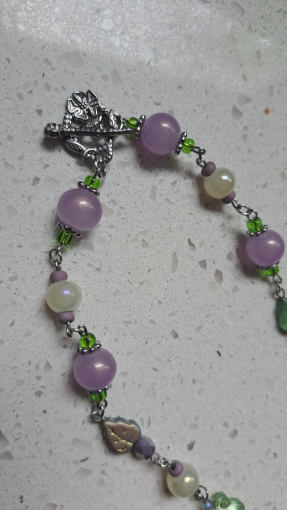 Handcrafted "Butterflies & Blooms" Necklace