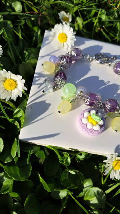 Hancrafted "Lavendar Lemon Cake" Bracelet