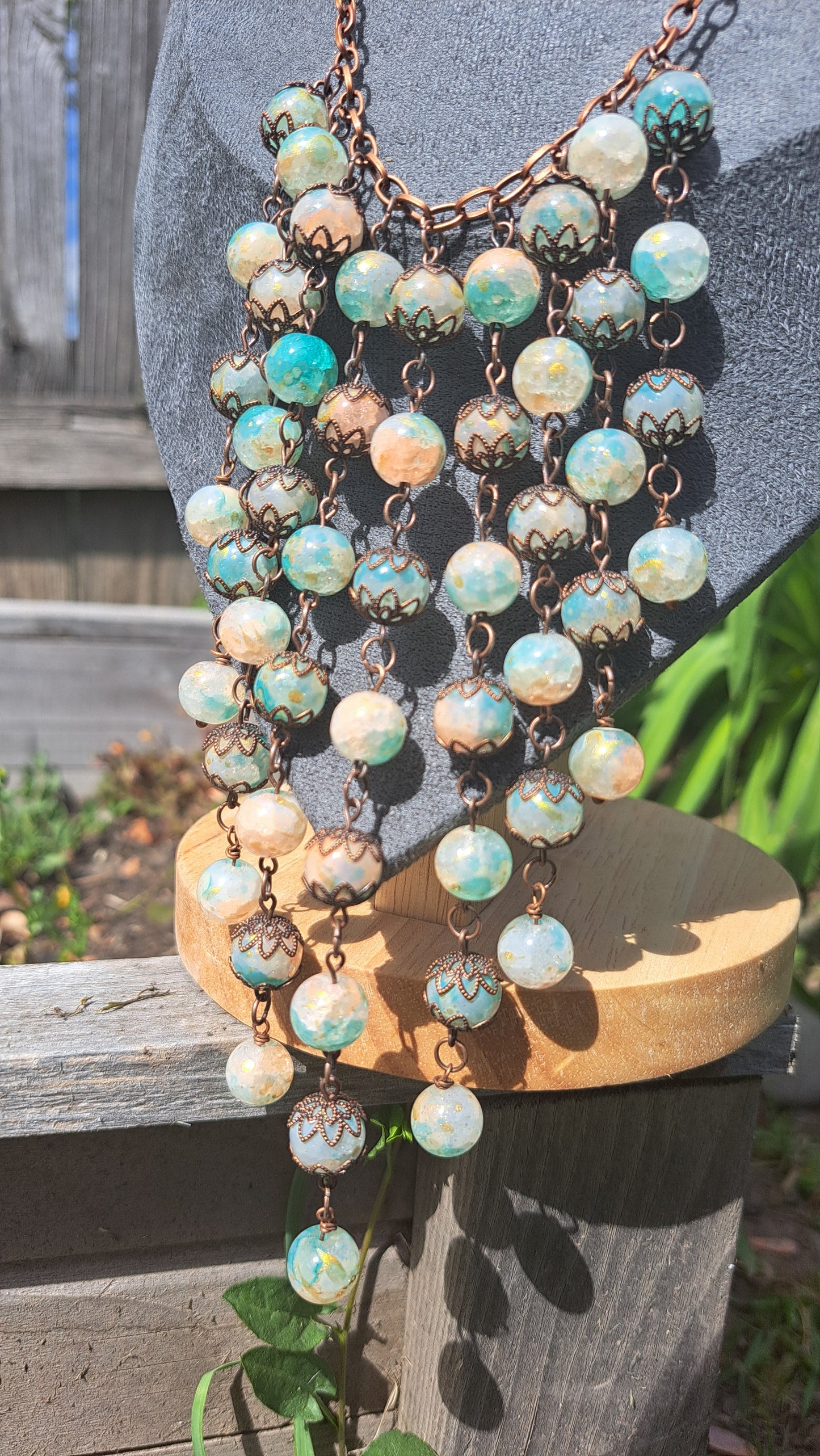 Handcrafted "Copper Sunrise" Necklace