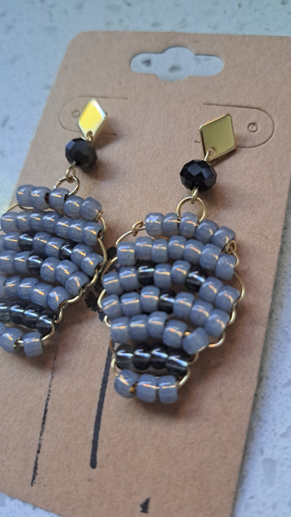 Handcrafted Beaded Skull Earrings
