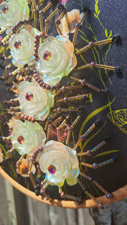 Handcrafted Bead "Flora Centipede" Wall Hanger