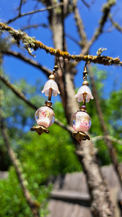 Handcrafted Antique Lamps Dangle Earrings