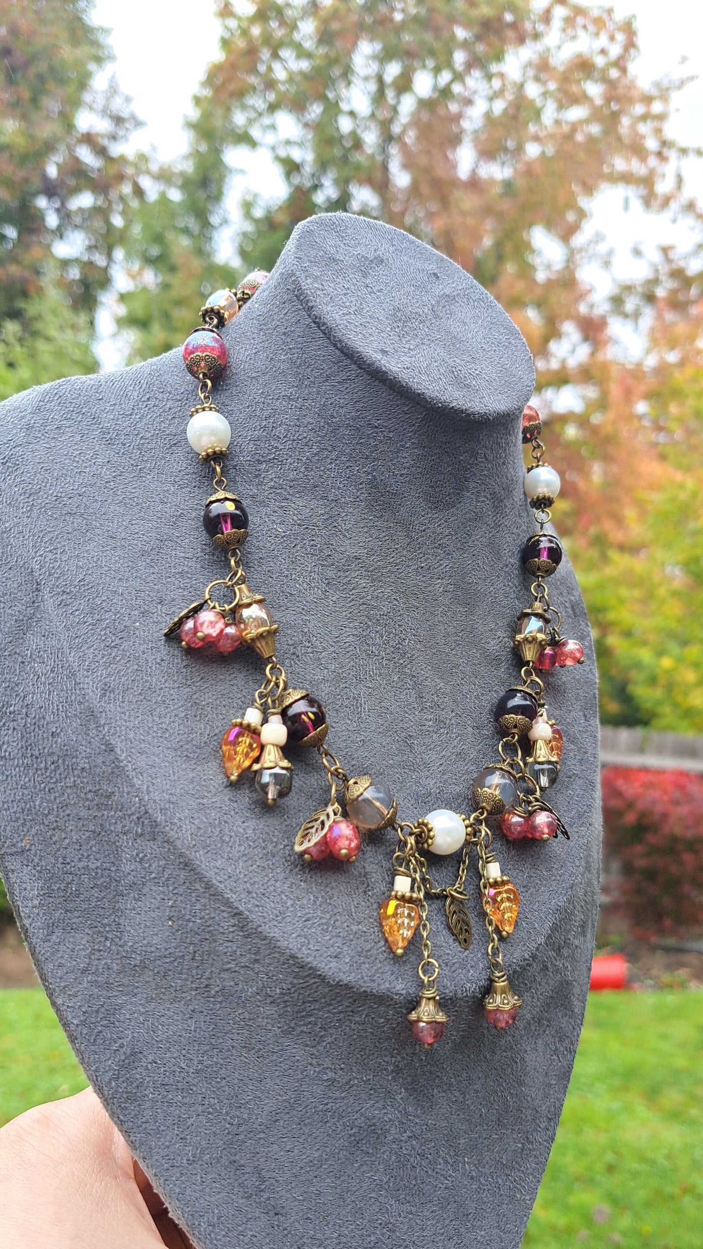 Handcrafted "Autumn" Beaded Jewlery Set