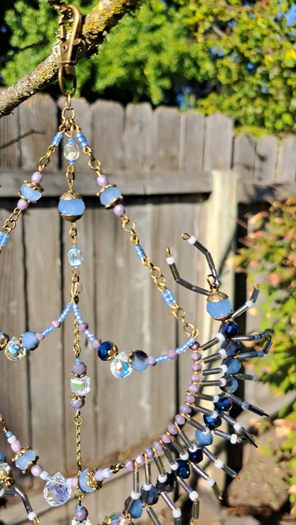 Handcrafted "Dusty Blue" Centipede Suncatcher