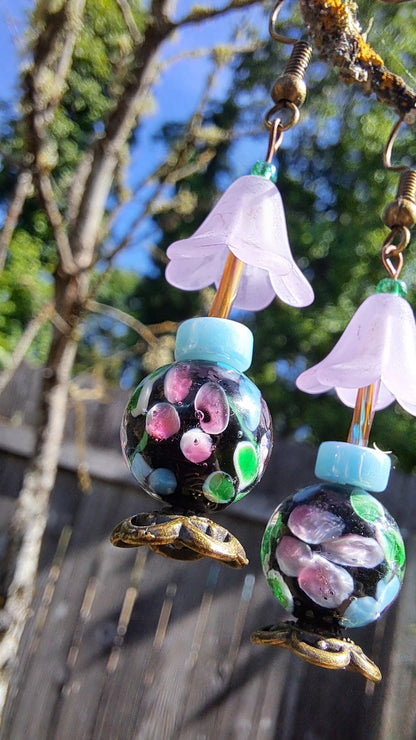Handcrafted Antique Lamp Dangle Earrings