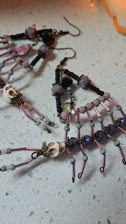 Handcrafted Deathipede Chandelier Earrings