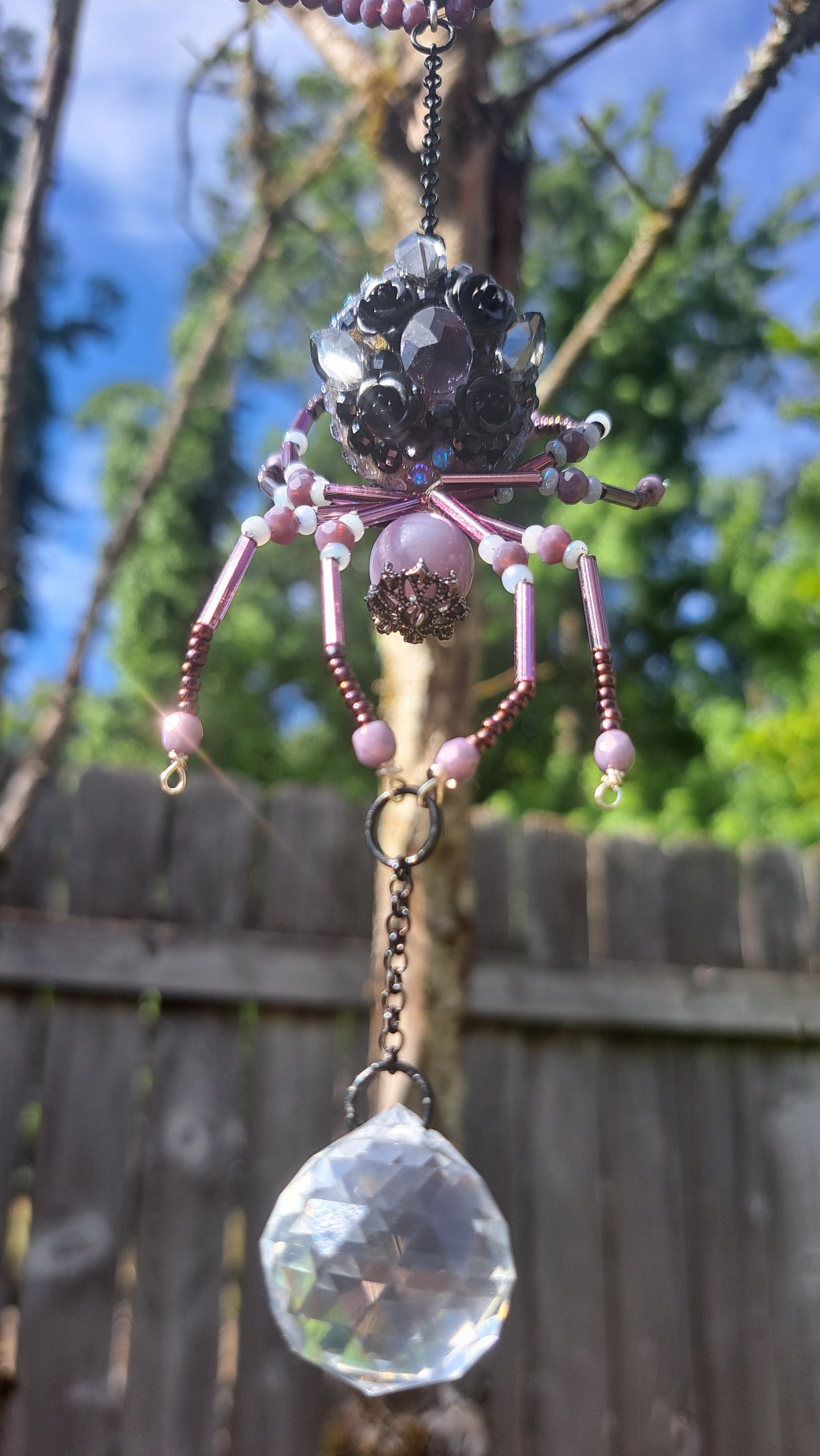 Handcrafted "Molly's Webs" Spider Suncatcher
