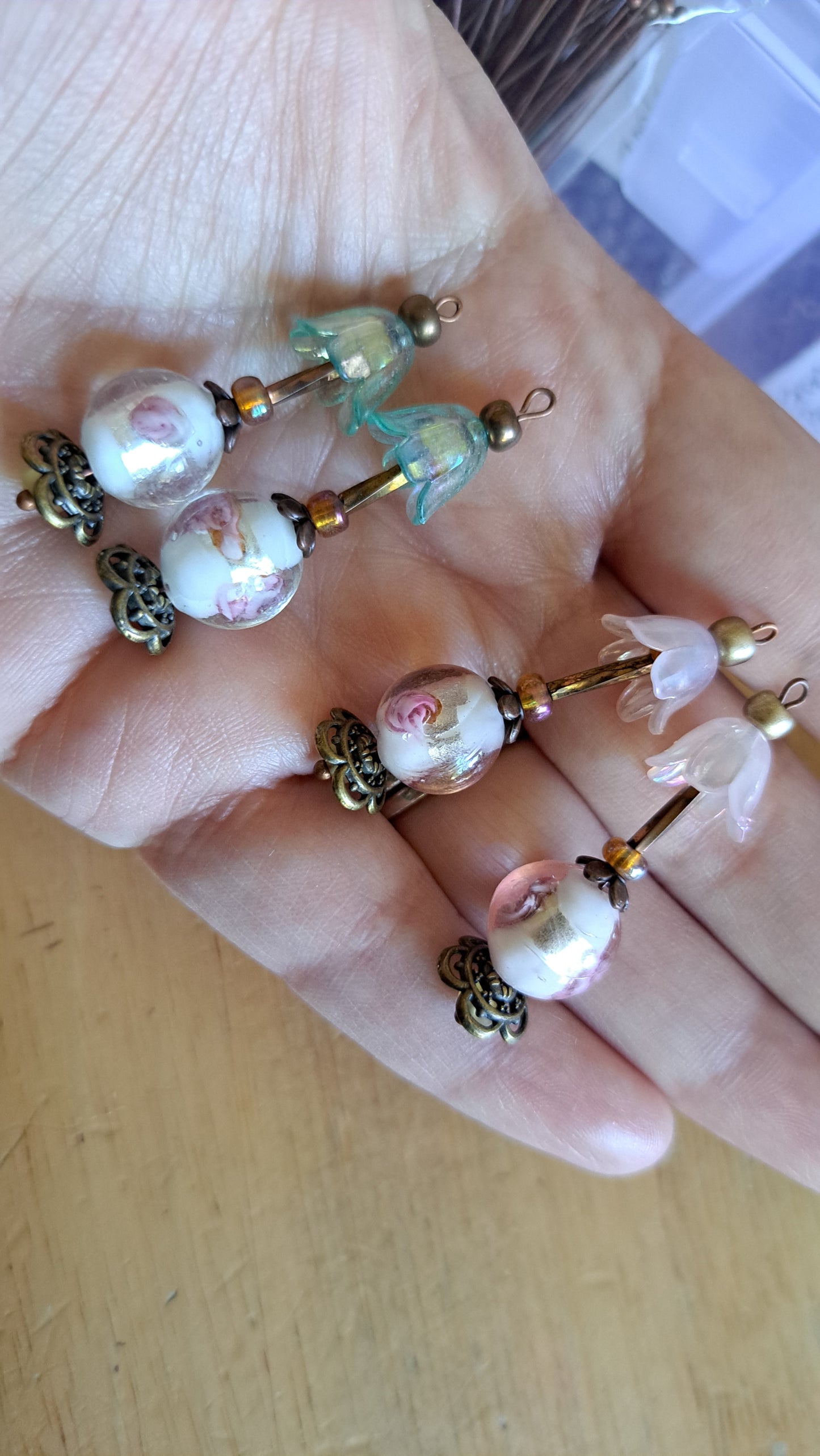Handcrafted Antique Lamps Dangle Earrings